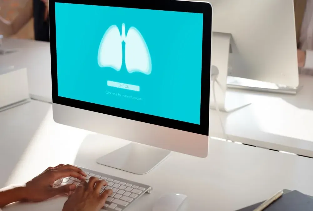 Consultation en pneumologie.